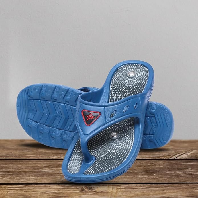 Unistar Unisex Acupressure Slippers - GH-01, Blue (8)