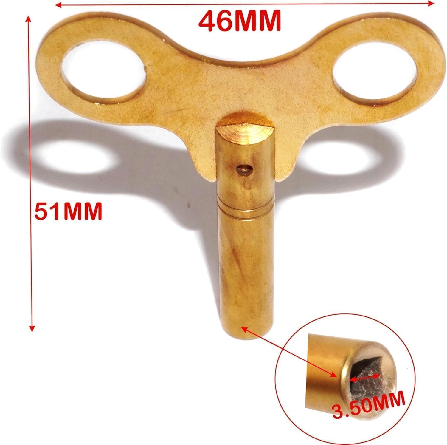 TAURISH Key for Clock Winding Mechanical Clock Crank Winder Key Tool Brass Made