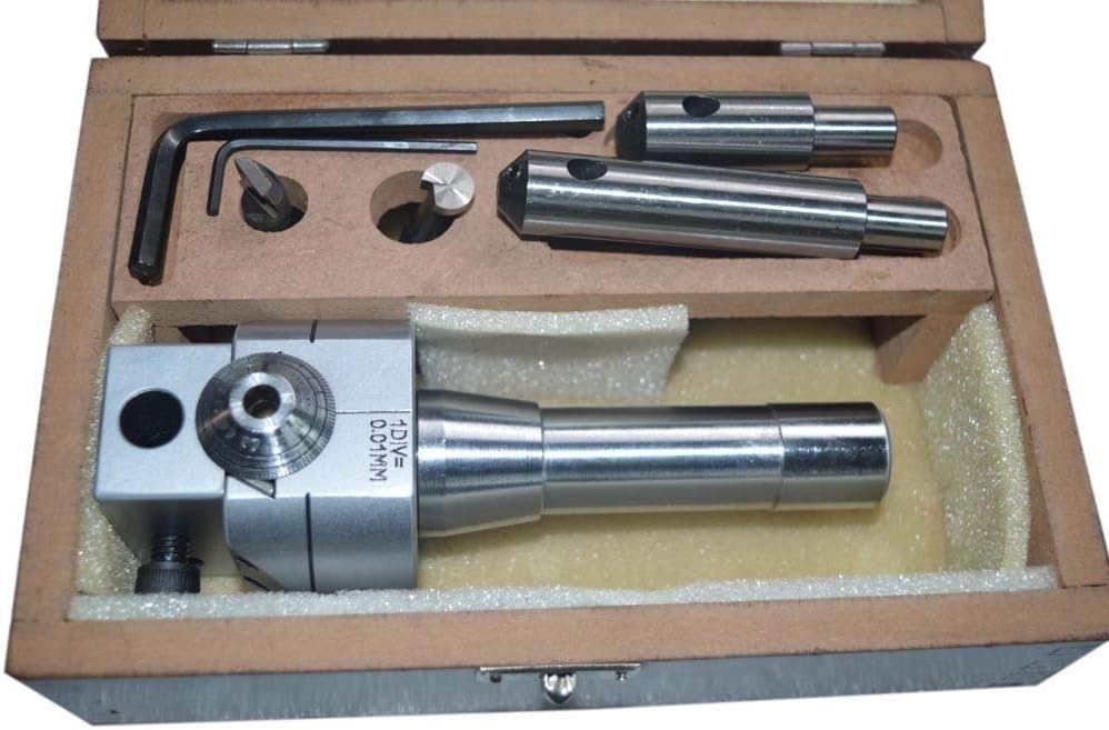 BORING HEAD 62 MM WITH R8 SHANK FOR MILLING MACHINES M12 DRAWBAR - NEW PRECISION