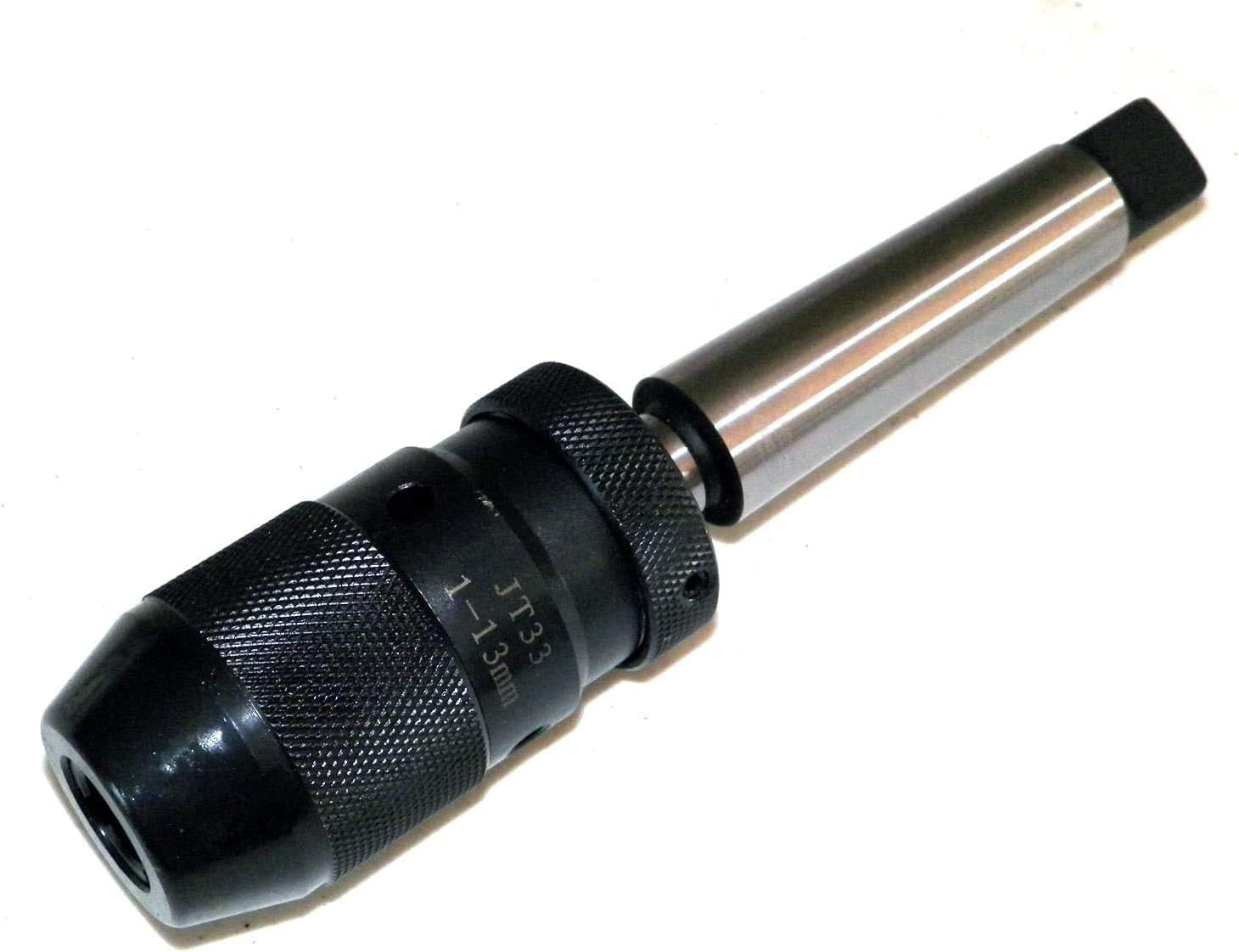 AI Keyless Drill Chuck - Self Tightening Drill Chuck 0-13mm I 1/2" Steel Keyless Lathe Drill Chuck and MT3-JT6 Arbor
