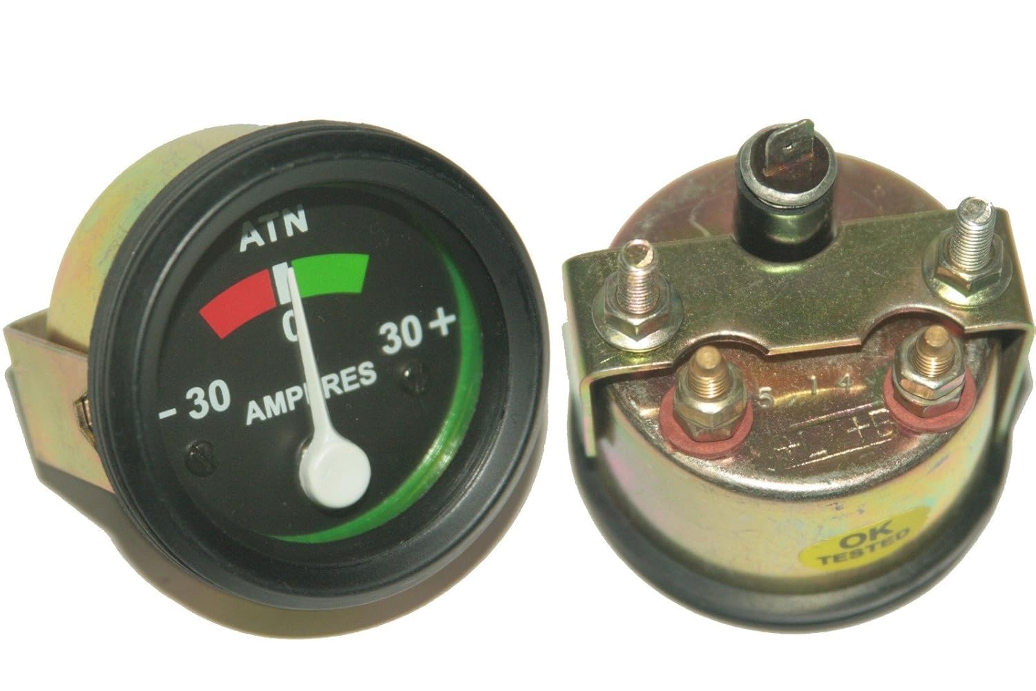 RS Vintage Parts RSV-B00ZFS0EMQ-00265 Black Face 30 Amp Ampere Ammeter Massey Ferguson 35 35X 65 135 Tractors