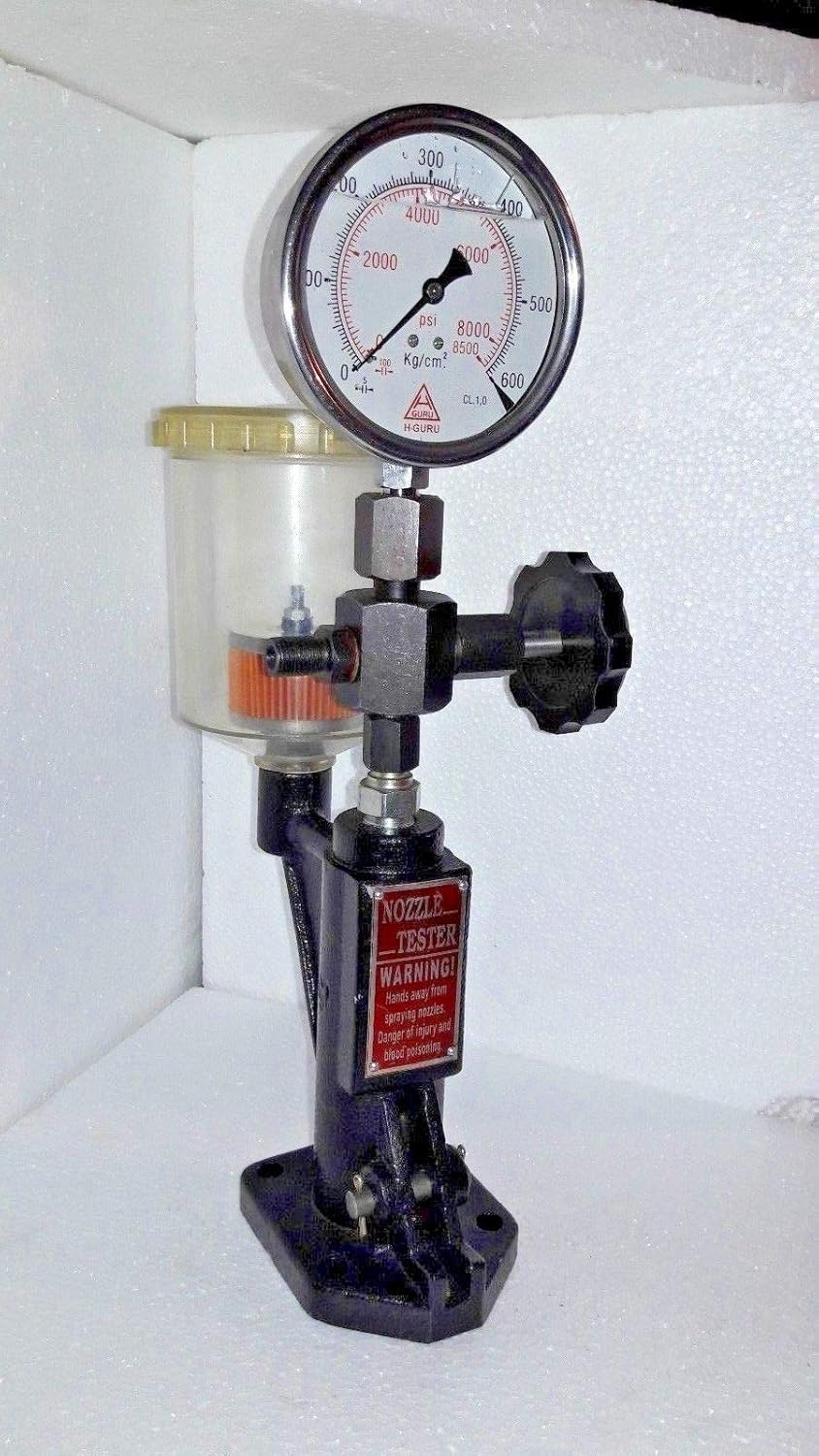 Diesel Injector Nozzle Pop Tester - Equivalent to EFEP 60 H 600KG 8500PSI Black