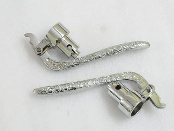 Royal Crusaders Inverted Levers Heavy Brass Chromed Beautifully Engraved 1