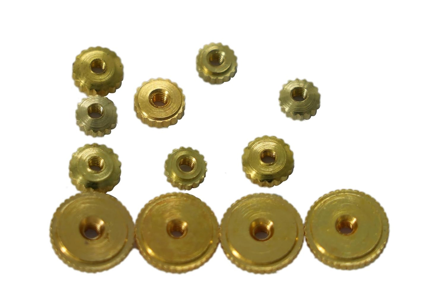 Clock Hand Nut Assortment 12 Pieces Brass Set for Hermle American Grandfather Wall Mantel Clocks Hand Nut Outer Dia-5, 6, 10mm