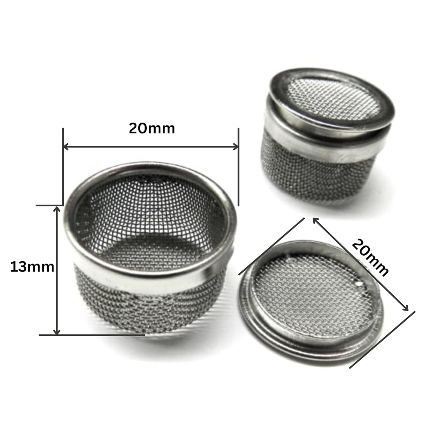 TAURISH Ultrasonic Cleaner Mini Basket Set Small Parts Mesh Holder for Screws and Tiny Components 2 Pieces Pack
