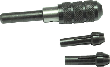 3 Piece Pin Chuck Set - Capacity: 0" - 1/32", 1/32" - 1/16",1/16" - 3/32" - Small Drill Bits