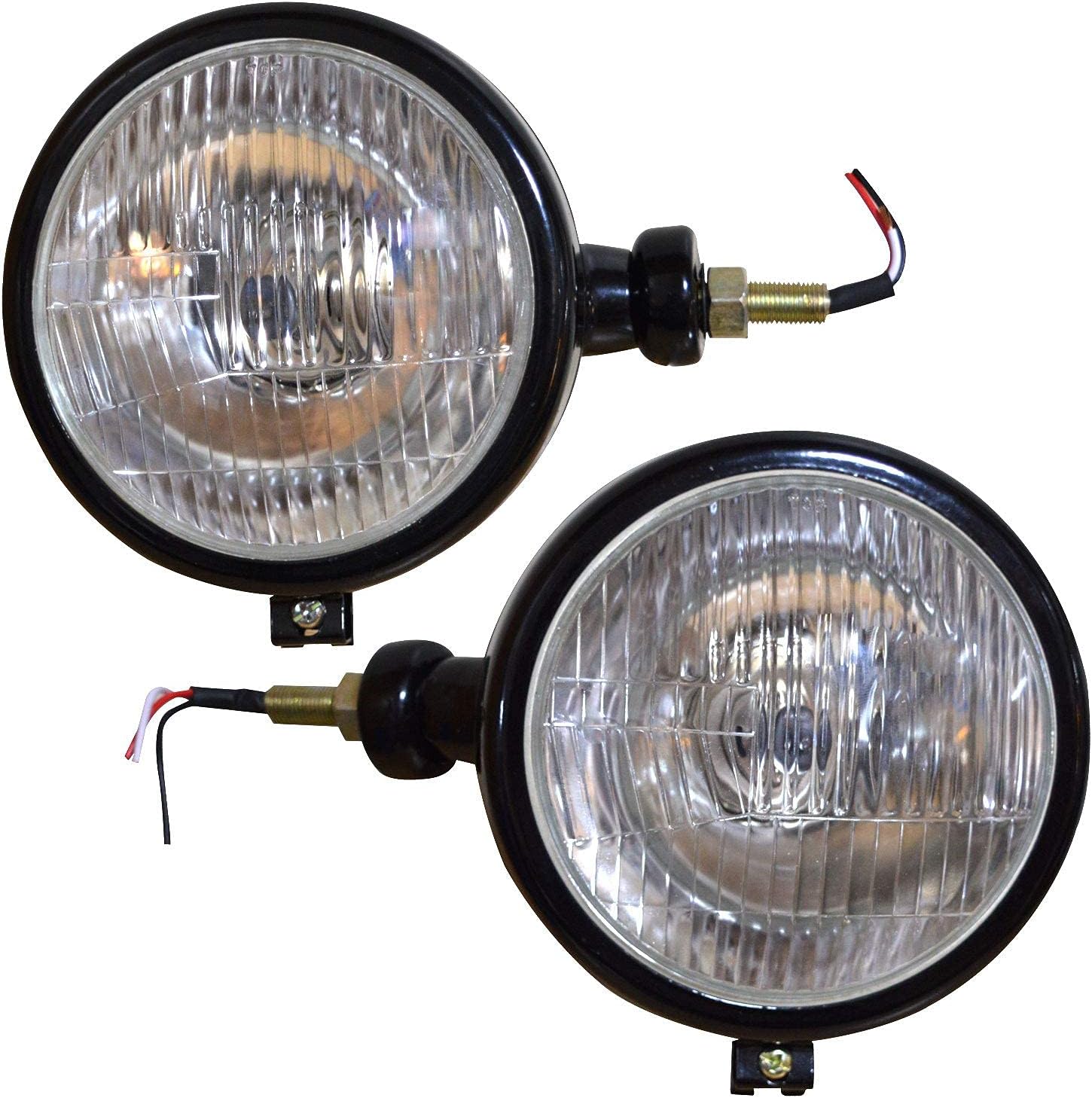 TAURISH Black Headlight Set For Tractor 275, 575, 485, 475 With Light Bulb 2 Pcs.
