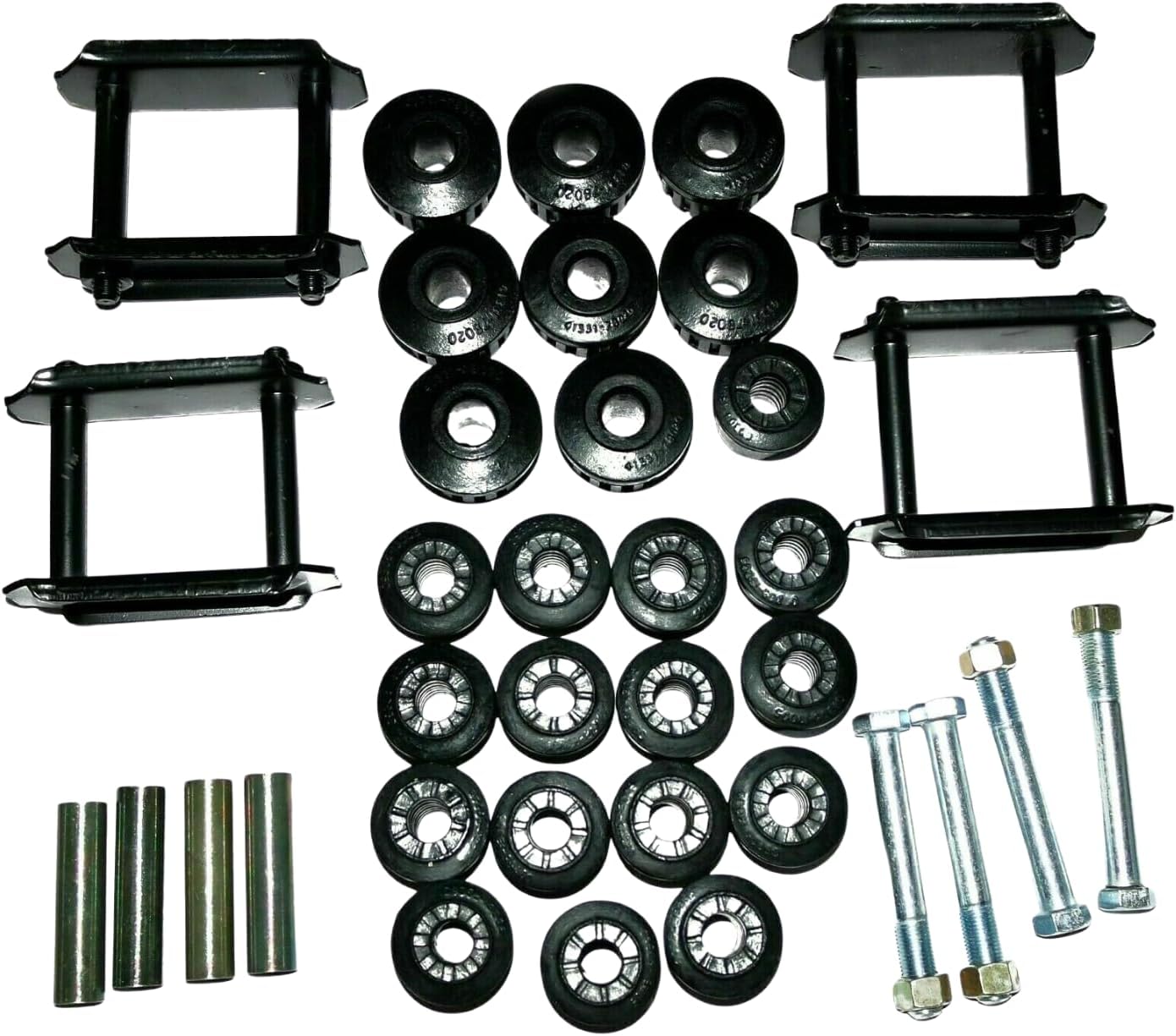 Spring Bush Bolt Spacer & Shackle Kit Fit for Suzuki Samurai SJ410 SJ413 LJ80 Sierra - Suspension Mounting Set