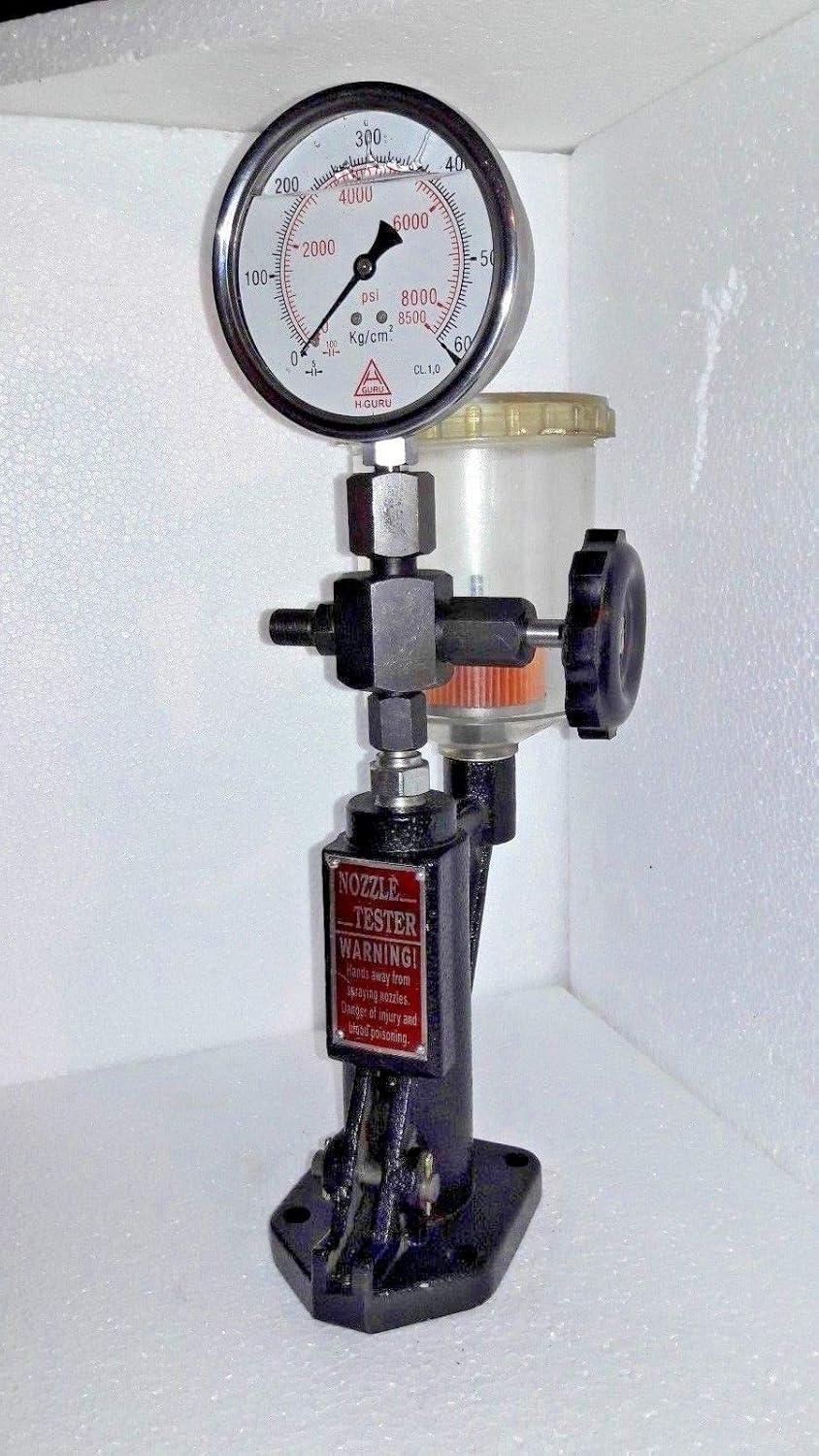 Diesel Injector Nozzle Pop Tester - Equivalent to EFEP 60 H 600KG 8500PSI Black