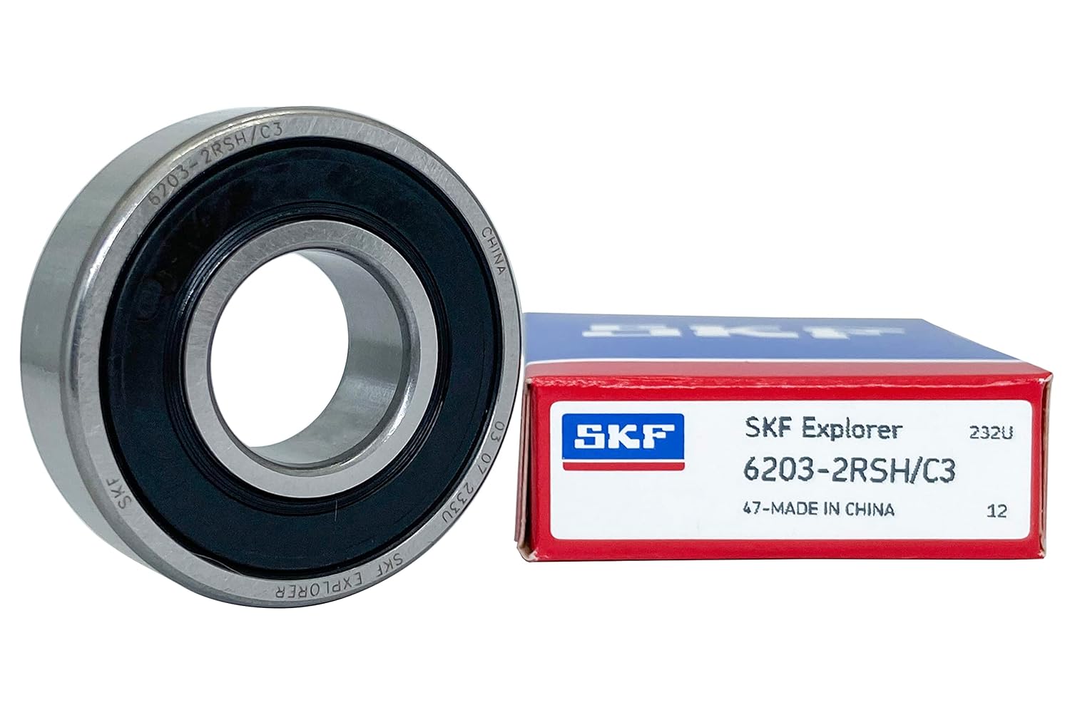 2PACK SKF Brand Bearings 6203-2RSH/C3 17X40X12MM Double Rubber Seal Bearings