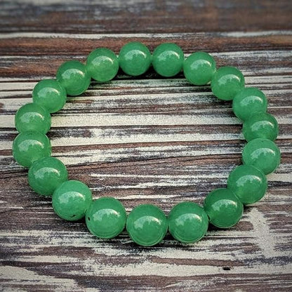 Natural Green Aventurine Bracelet for Women and Men 8mm Healing Crystal Beads Stretchable Design Natural Gemstone Jewelry for Prosperity and Emotional Balance Pack of 2