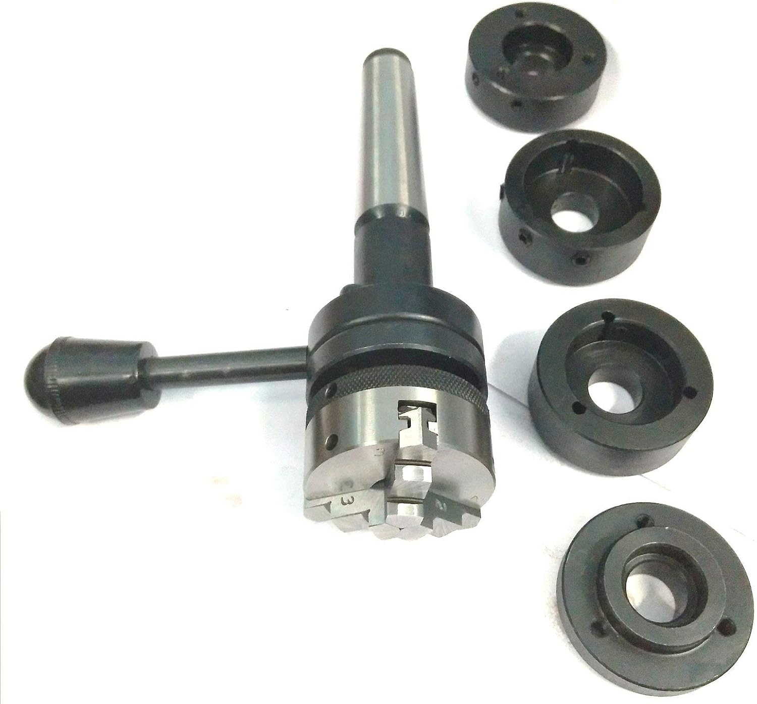 TAURISH Lathe Tailstock Die Holder 2MT Shank- Tapping Threading Reaming Drilling + 50 mm Chuck Self Centering