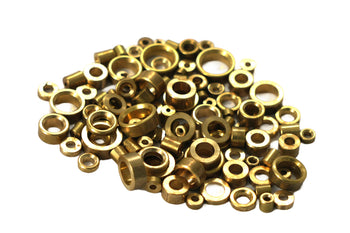 100 Clock Bushes for Pivots Brass Bushing Assorted Mixed Sizes External Diameters 2mm to 8.5mm Approximately
