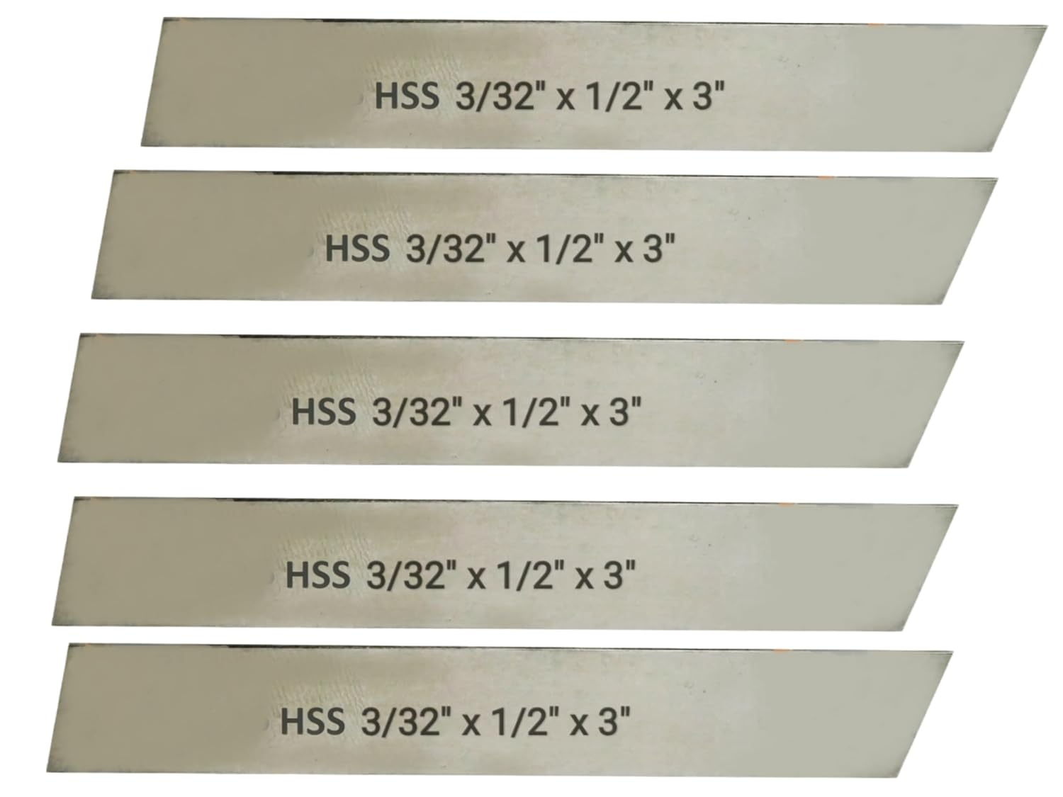 TAURISH 5 Pieces Cut Off Parting Blade High Speed Steel 3/32" x 1/2" x 3" Precision Cutting Tool for Lathe