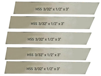 TAURISH 5 Pieces Cut Off Parting Blade High Speed Steel 3/32