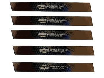 TAURISH 5 Pieces HSS Cut Off Blades 3/32" x 5/8" x 5" M2 Grade Hardened & Ground Parting Tools