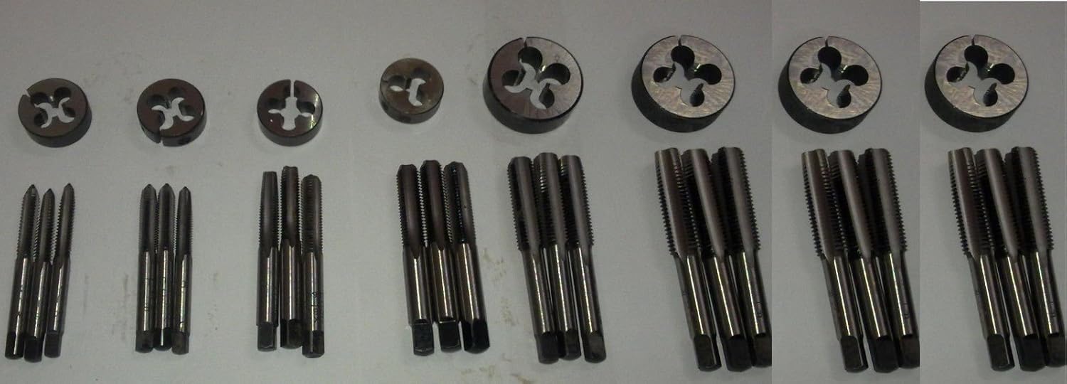 OMEX NEW BSF TAP DIE SET 3/16" TO 3/4" HARD TO FIND 32 PCS SET BRITISH STANDARD FINE