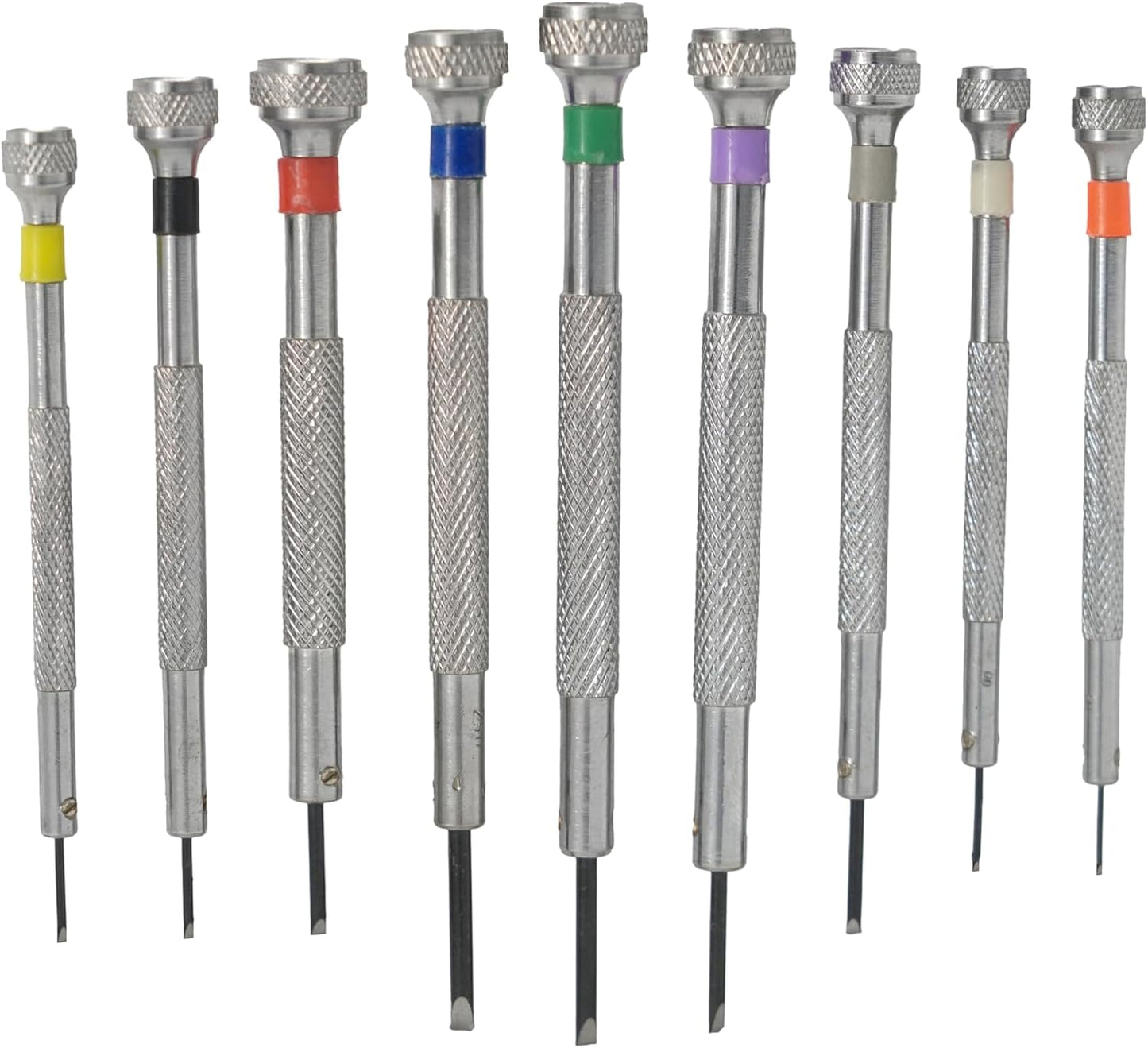 9 Pieces Watchmakers Screwdriver Set with Extra Blades Color-Banded Rotating Head Precision Set for Watch Repair and Hobbyists