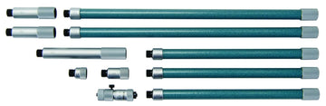 Mitutoyo 137-206 Tubular Vernier Inside Micrometer, Extension Rod Type, Carbide Tipped Face, 50-150mm Range, 0.01mm Graduation, +/-0.009mm Accuracy, 3 pcs Extension Rods