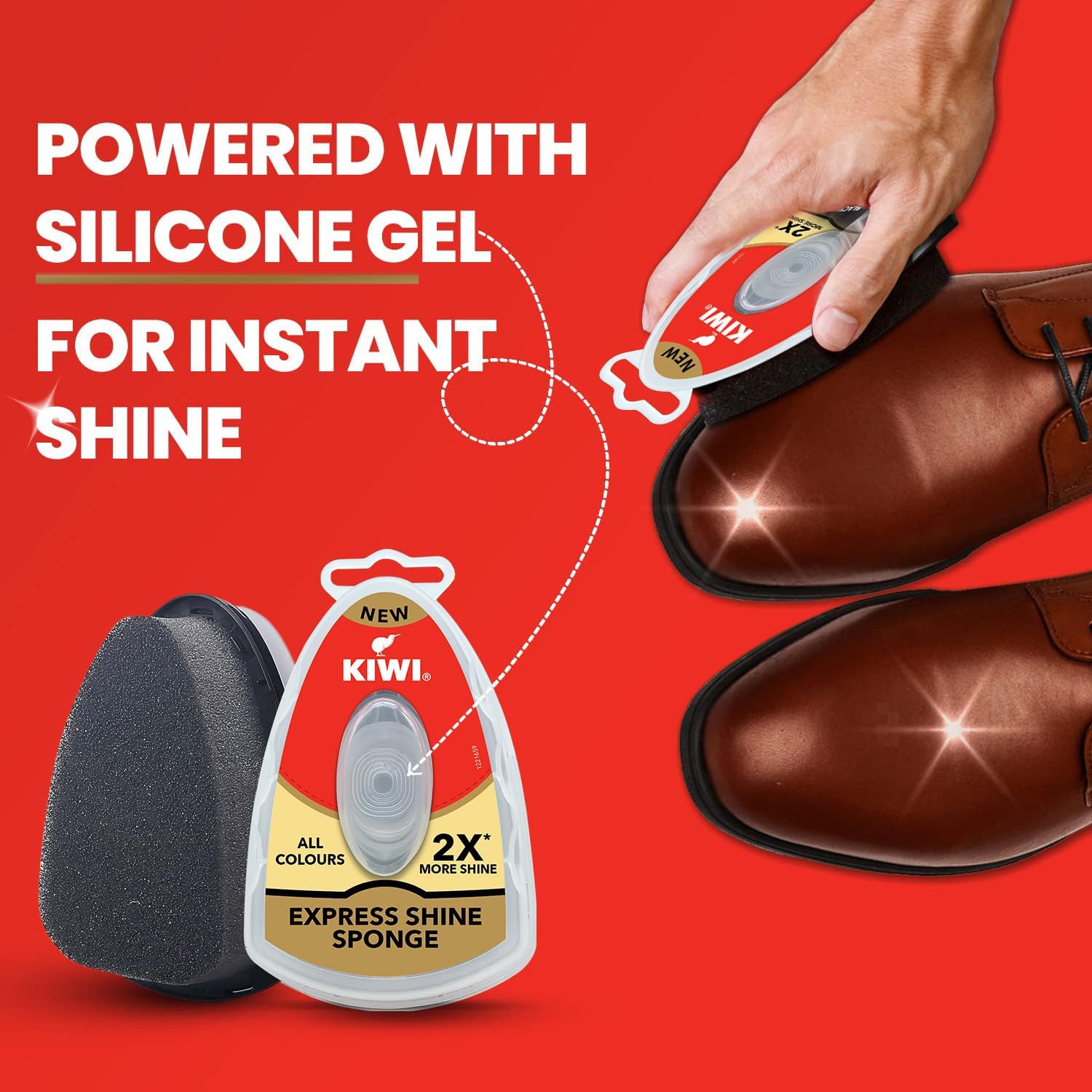 KIWI Express Shine Instant Sponge Shoe Polish , 5ml Wax Leather