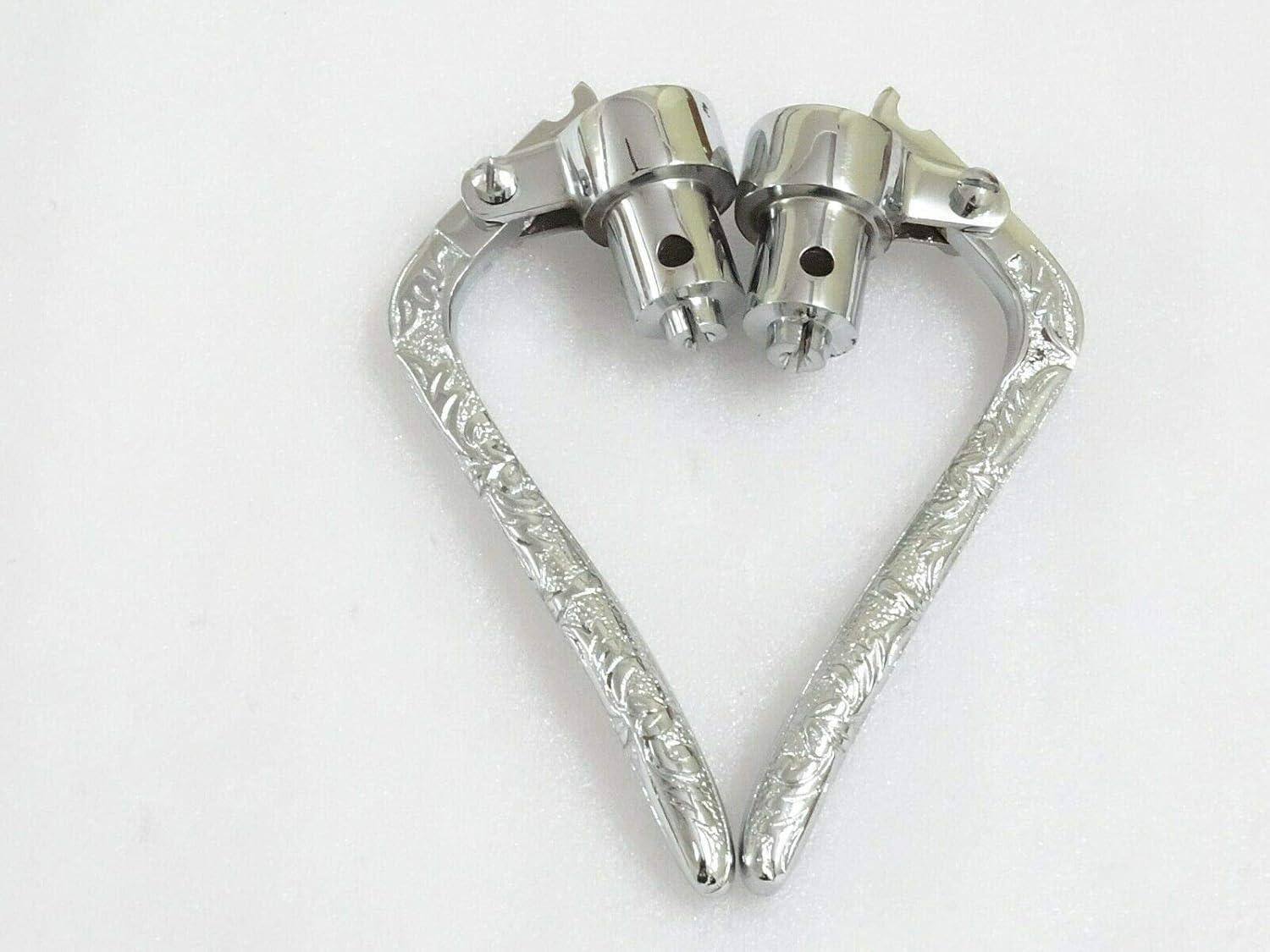 Royal Crusaders Inverted Levers Heavy Brass Chromed Beautifully Engraved 1" (Pair)
