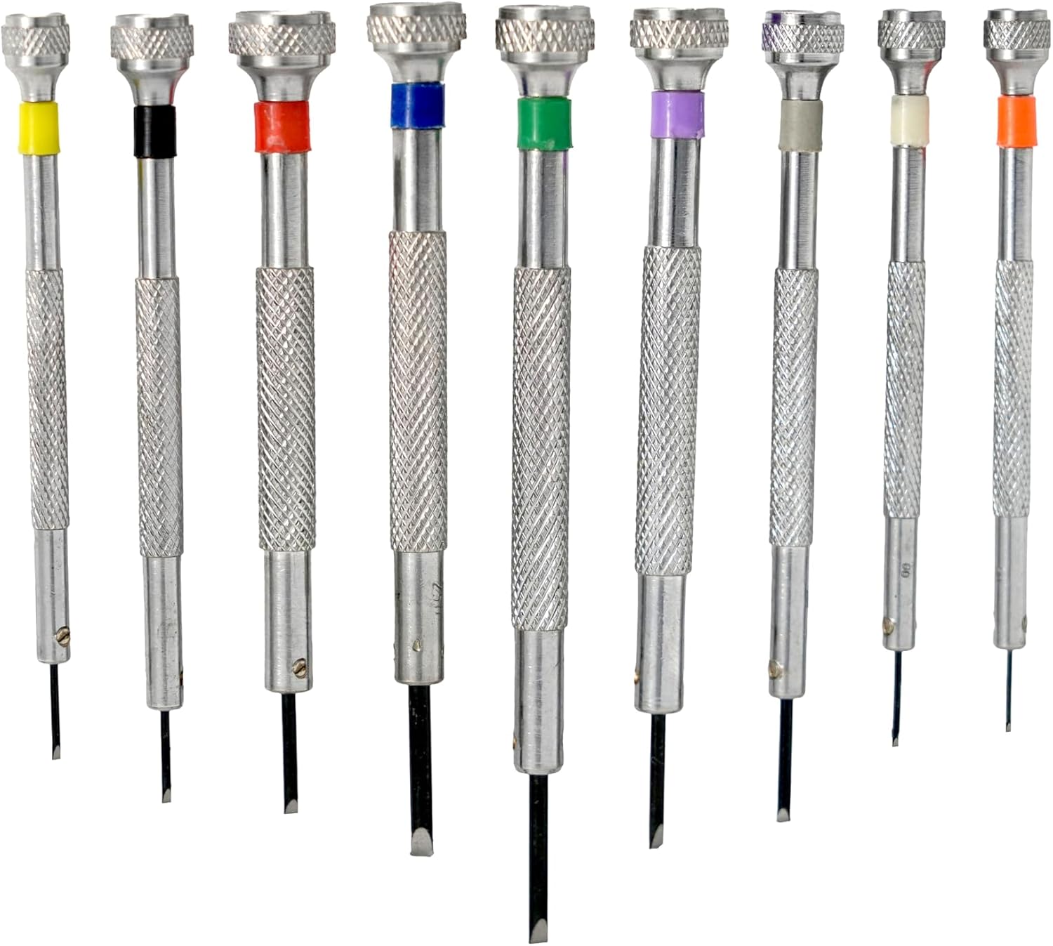 TAURISH 9-Piece Watchmaker Screwdriver Set with Revolving Stand & Extra Blades - Precision Screwdriver Set for Watch Repair, Jewelry, and Electronics, Includes Sizes 0.5mm to 2.5mm