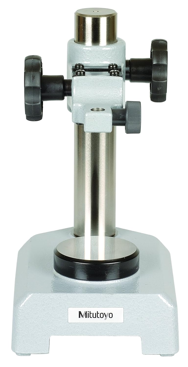 Mitutoyo 7002-10 Dial Gage Stand, 3/8"/8 mm Dia Stem Hole, with Flat Anvil