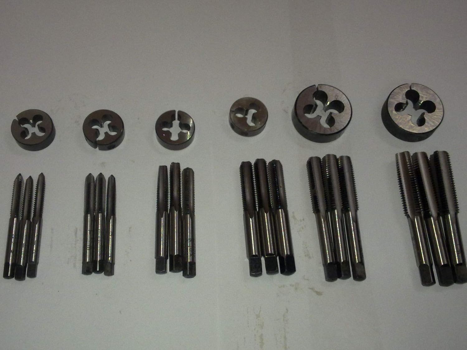 AI Bsw Left Hand Thread Tap And Die Set 3/16,1/4,5/16,3/8,7/16,1/2 English Thread