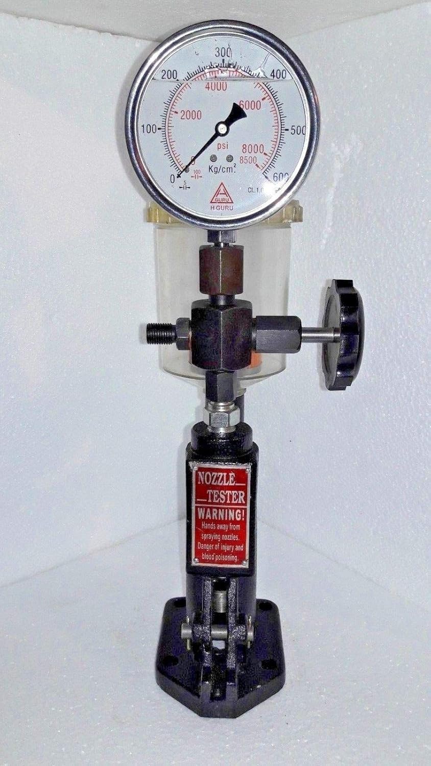 Diesel Injector Nozzle Pop Tester - Equivalent to EFEP 60 H 600KG 8500PSI Black