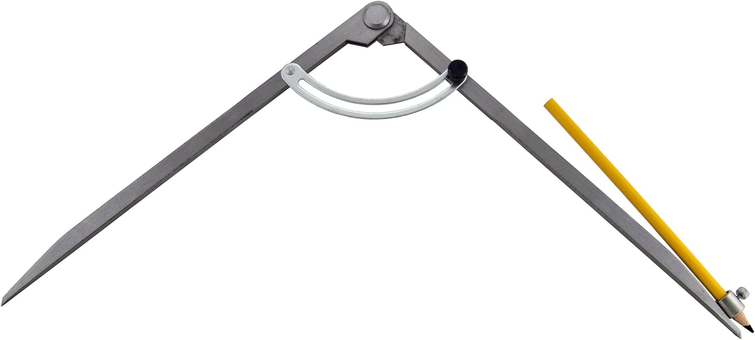 SciencePurchase Large Marking Wing Divider Pencil Marking Compass Circle Maker Scriber, Up to 30 Inch Marking Diameter