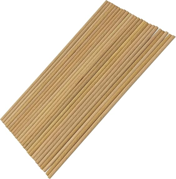 TAURISH Watchmakers Peg Wood Set 24 Pieces 3mm x 150mm for Precision Watch Repair Cleaning Tweezers and Pinions