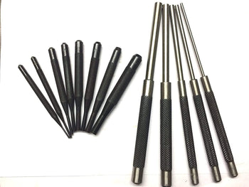 TAURISH Set of 5 Pcs Long & 8 Pcs Short Drive Pin Punch Set-Hard & Ground/Imperial Std