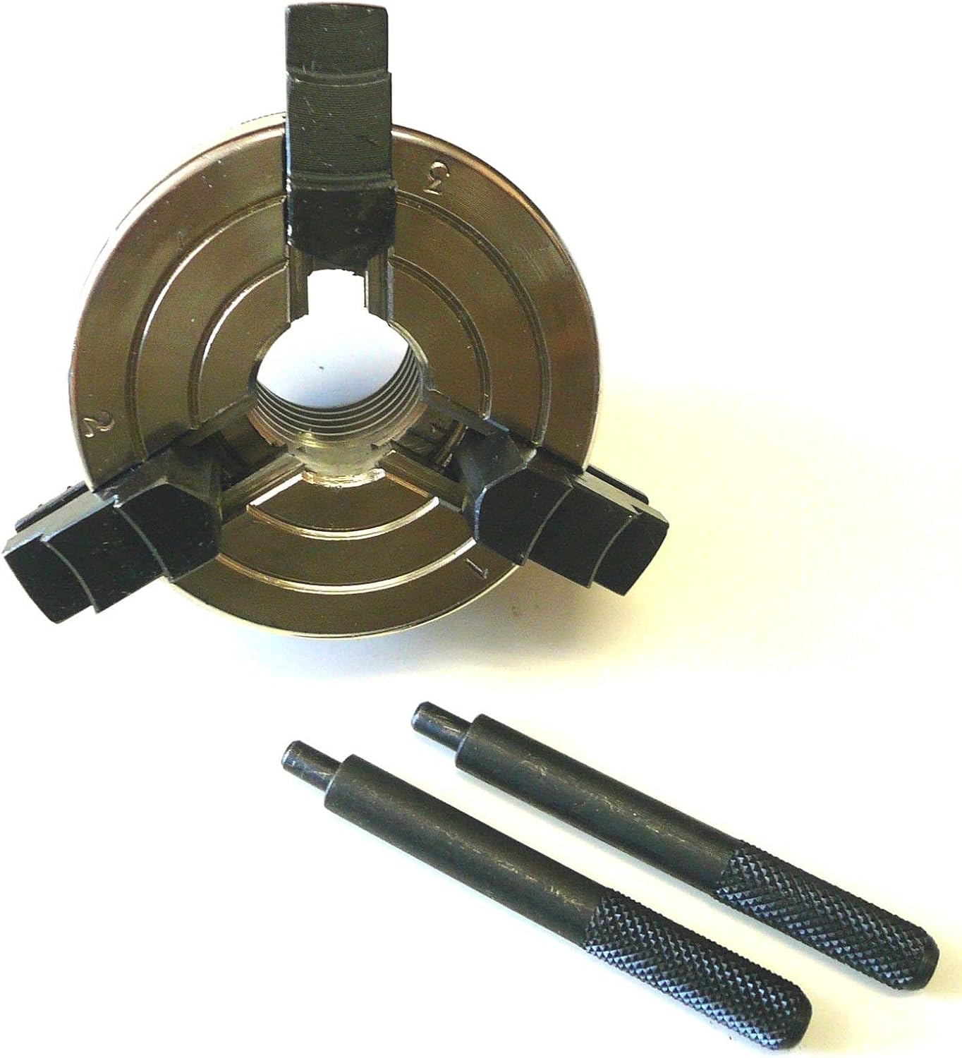 Wood Lathe 3 Jaw x 2" Lathe Mini Chuck Fits 1" x 8 TPI Spindles Reversible Jaws. New
