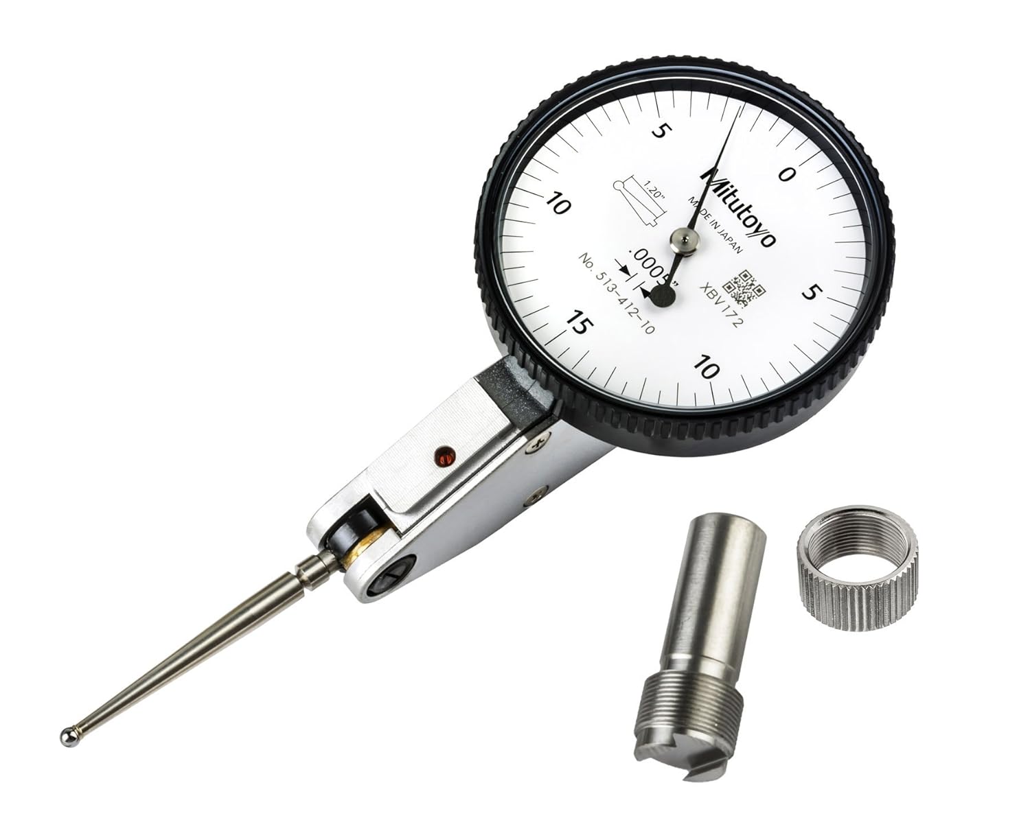 Mitutoyo 513-412-10E DIAL TI, BAS, STD 0.03", 0.0002" Accuracy, 0.0005", White