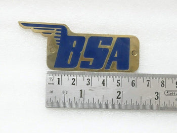 Royal Crusaders Bsa A7 B31 M21 C11 Petrol/Fuel Tank Brass/Blue Badges (Pair)