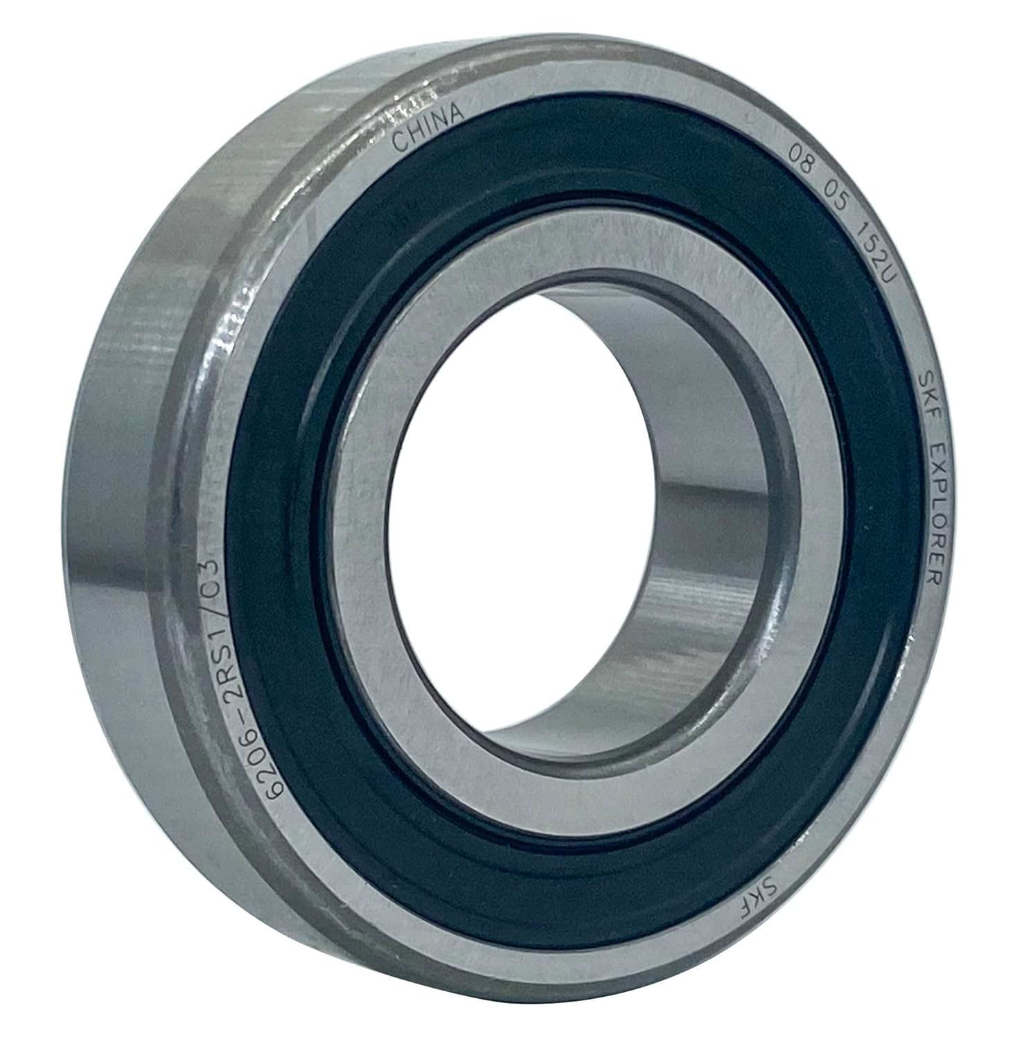 2PACK SKF Bearings 6206-2RSC3 30X62X16mm C3 Clearance Double Rubber Seal Deep Ball Bearings