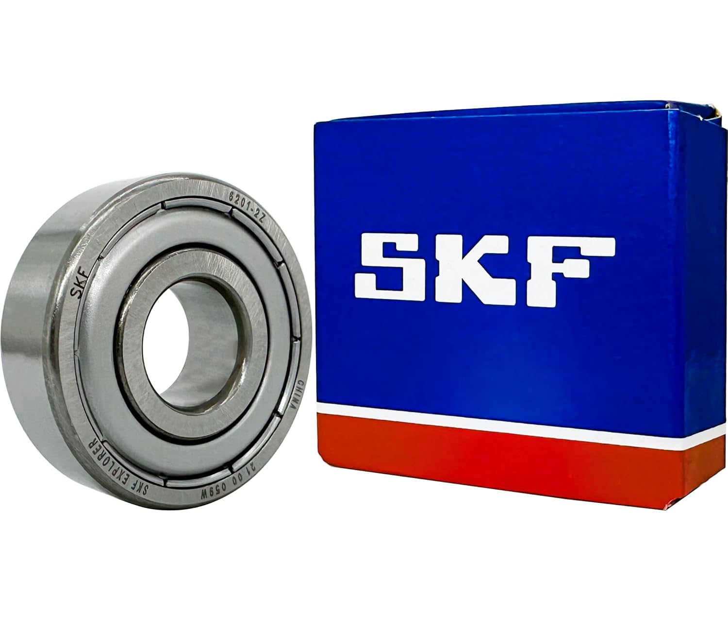 2PACK SKF Bearings 6201-2Z 12X32X10mm Double Metal Sealed Deep Groove Ball Bearings 6201ZZ