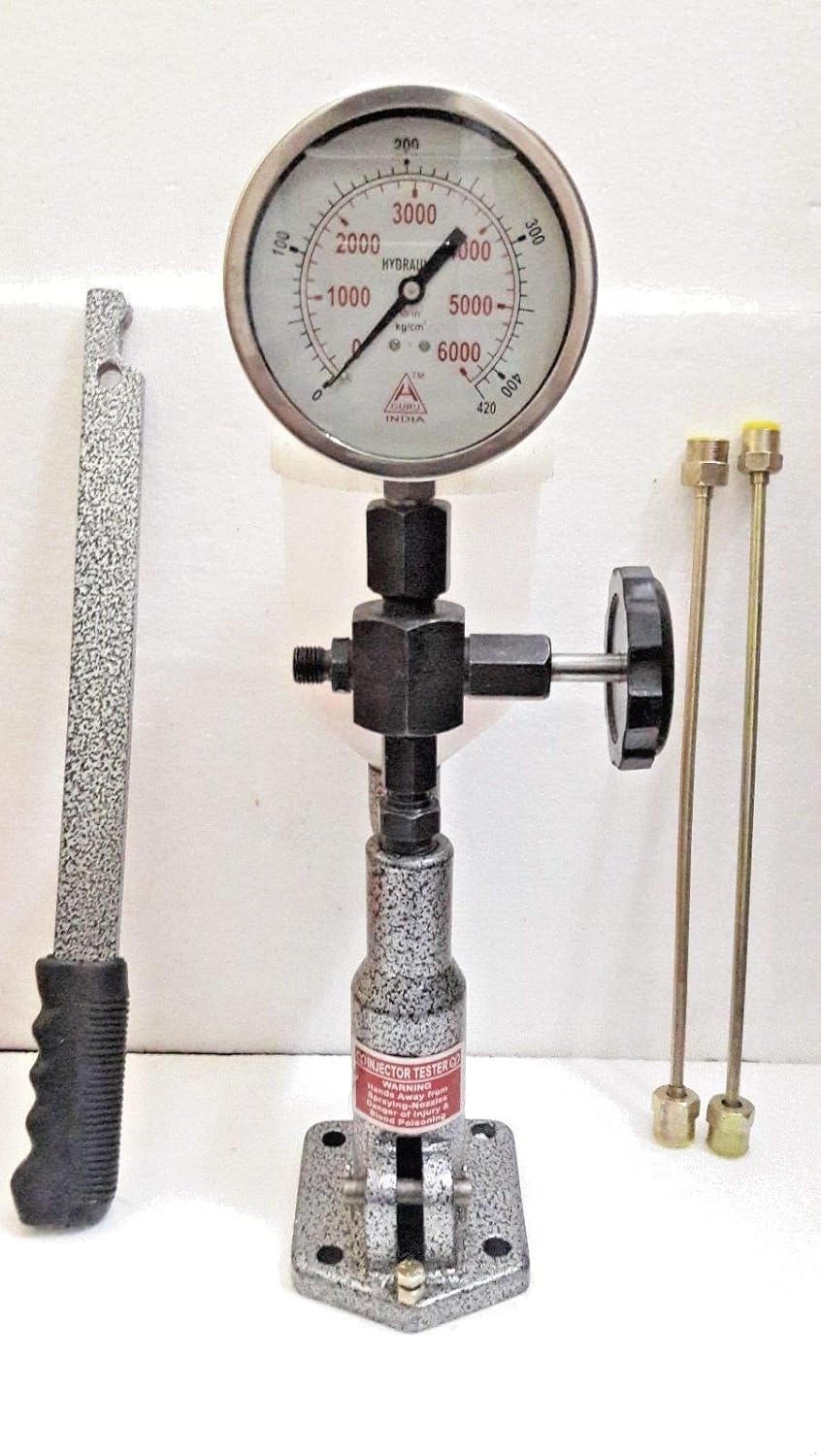 Diesel Injector Nozzle Pop Tester, 420 Kg/6000 PSI Heavy Duty,SS Body Dual Gauge