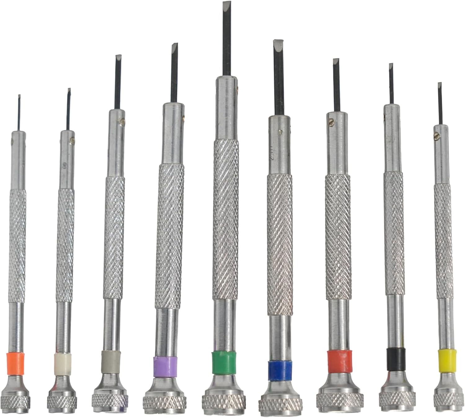 TAURISH 9-Piece Watchmaker Screwdriver Set with Revolving Stand & Extra Blades - Precision Screwdriver Set for Watch Repair, Jewelry, and Electronics, Includes Sizes 0.5mm to 2.5mm