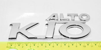 SUZUKI ALTO A STAR CELERIO K10 REAR HATCH TAIL GATE 3D CHROME EMBLEM LOGO MONOGRAM SILVER. FITS MARUTI ALTO K10 APPROX 11 CM (110 MM) x 4.5 CM (45MM)