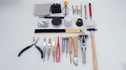 TAURISH Professional Watch Repair Tool Kit Complete Watch Repair Tools for Maintenance, Battery Replacement, Watch Link Adjustment & Back Removal