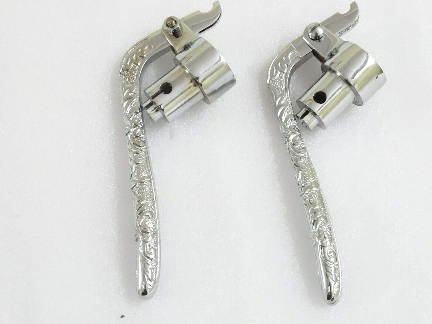 Royal Crusaders Inverted Levers Heavy Brass Chromed Beautifully Engraved 1" (Pair)