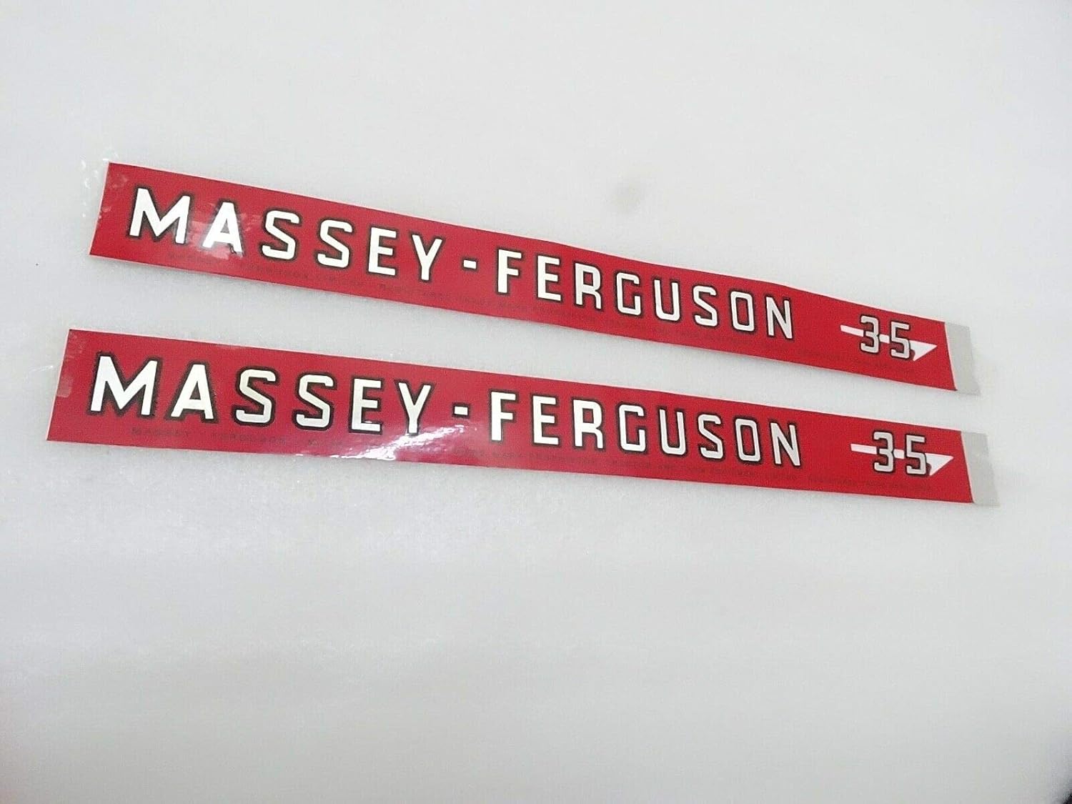 Royal Crusaders Massey Ferguson 35 Bonnet Hood Sticker Set