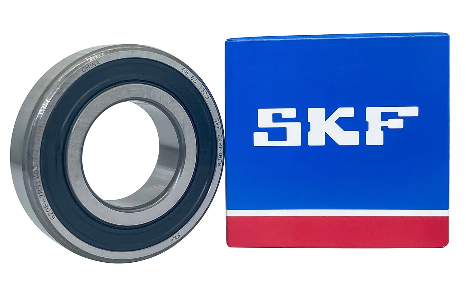 2PACK SKF Bearings 6206-2RSC3 30X62X16mm C3 Clearance Double Rubber Seal Deep Ball Bearings