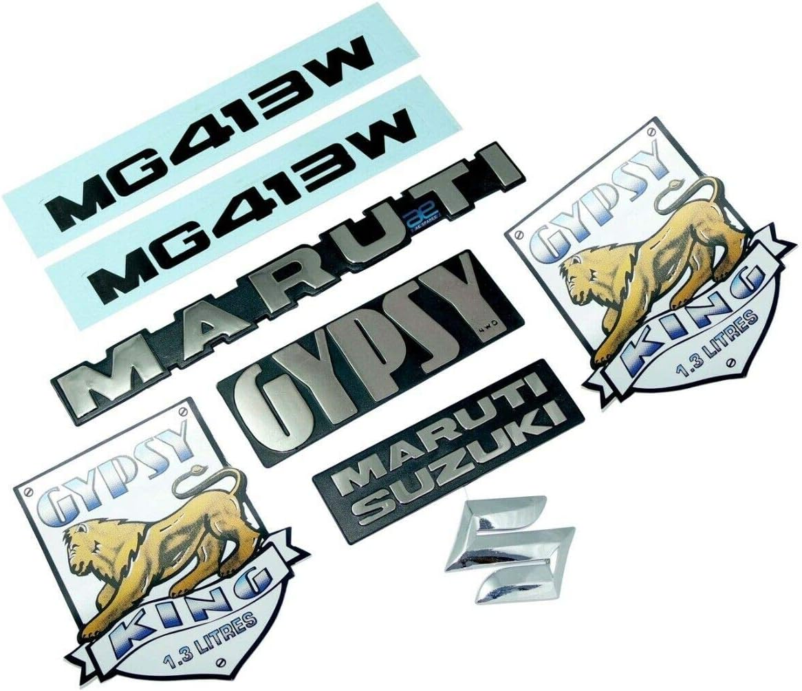 Suzuki Samurai Gypsy King MG413W Emblem Decal Sticker Set