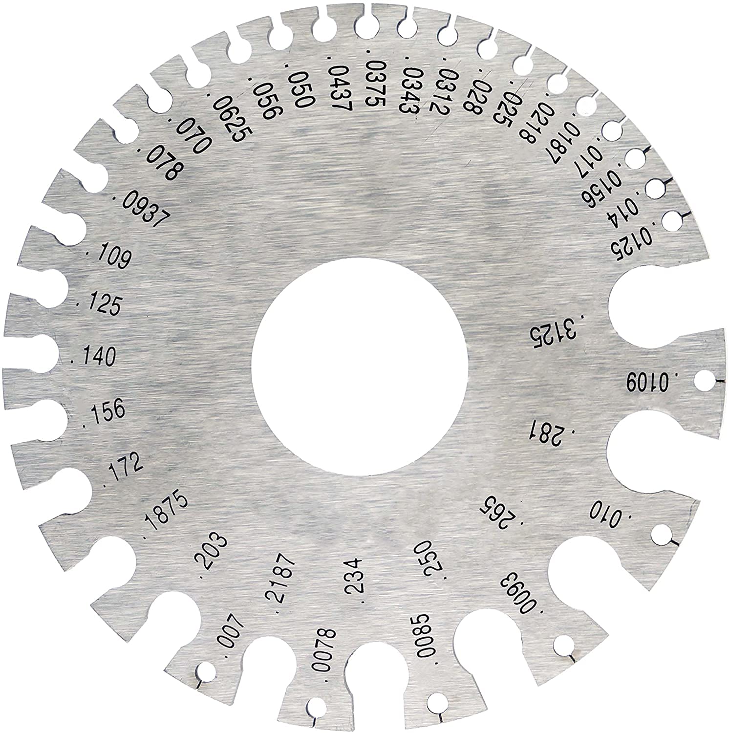 TAURISH Stainless Steel Thickness Gauges, Wire Gauge Measurement Tool-Round Wire Cable Sheet Thickness Gage and Wire Thickness Gauge