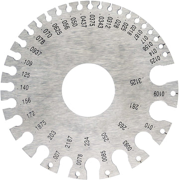 TAURISH Stainless Steel Thickness Gauges, Wire Gauge Measurement Tool-Round Wire Cable Sheet Thickness Gage and Wire Thickness Gauge