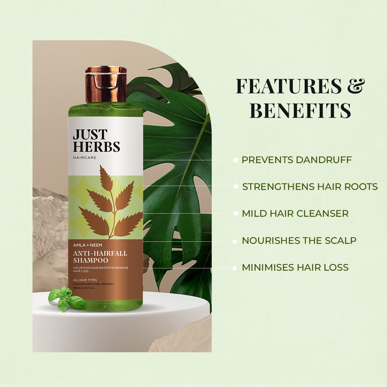 Just Herbs 8 In 1 Root Nourishing Amla Neem Shampoo (200 ml)