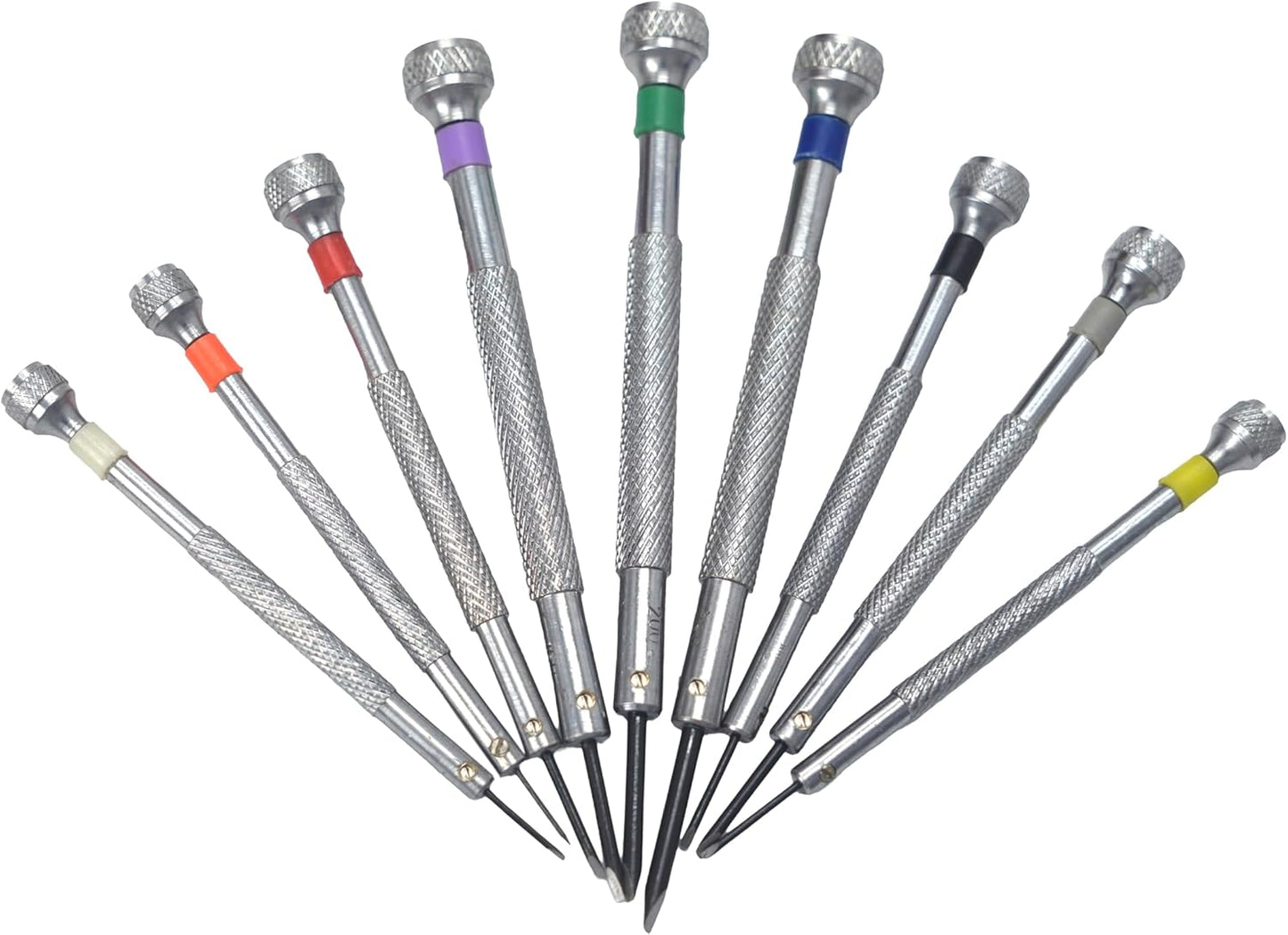 TAURISH 9-Piece Watchmaker Screwdriver Set with Revolving Stand & Extra Blades - Precision Screwdriver Set for Watch Repair, Jewelry, and Electronics, Includes Sizes 0.5mm to 2.5mm
