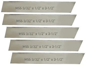 TAURISH 5 Pieces Cut Off Parting Blade High Speed Steel 3/32